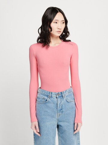 Casa Mara Shirt bodysuit 'Skinny' in Pink: front