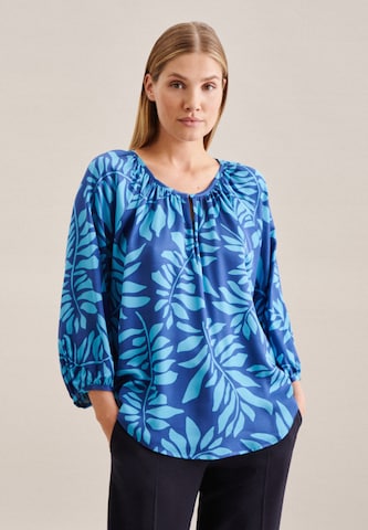 SEIDENSTICKER Blouse ' Schwarze Rose ' in Blauw: voorkant