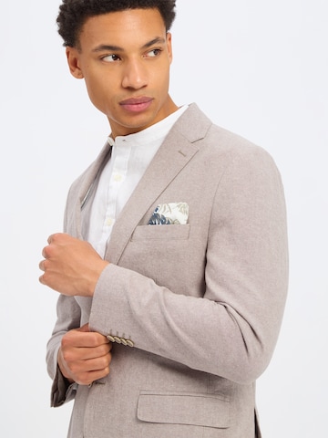 Nils Sundström Regular fit Business-colbert in Bruin