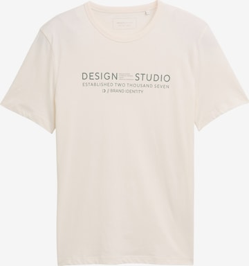 TOM TAILOR DENIM T-Shirt in Weiß: Vorderseite
