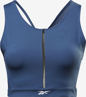 Reebok Skinny Sports top 'Lux Perform' in Blue: front