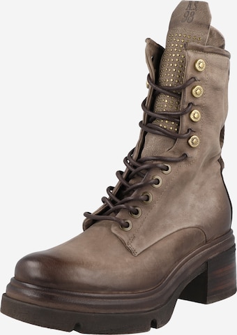 A.S.98 Lace-up bootie 'EASY' in Brown: front