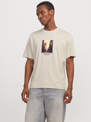 JACK & JONES Μπλουζάκι 'JORVesterbro' σε γκρι: μπροστά