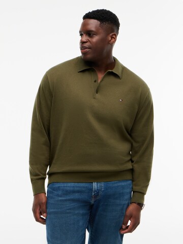 Tommy Hilfiger Big & Tall Свитер в Зеленый: спереди
