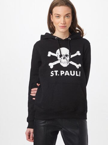 FC St. Pauli Sweatshirt in Black: front