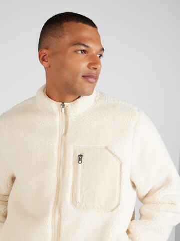 Volcom Fleece Jacket 'MUZZER FUZZAR' in White