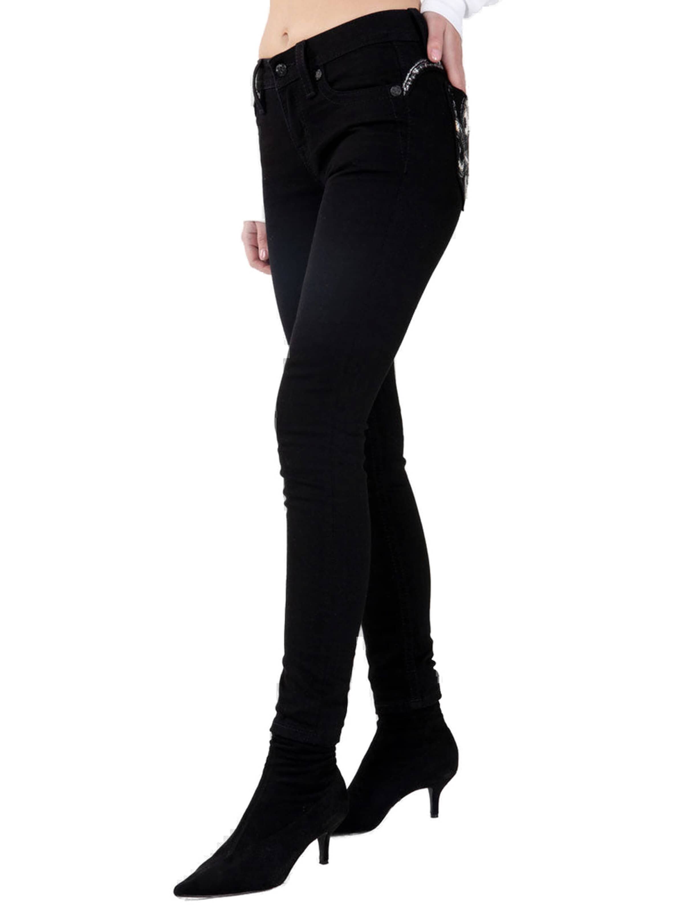 Miss Me Skinny Jeans in Schwarz