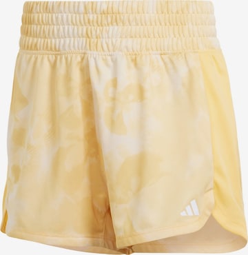 ADIDAS PERFORMANCE Regular Workout Pants ' Pacer Flower' in Yellow: front