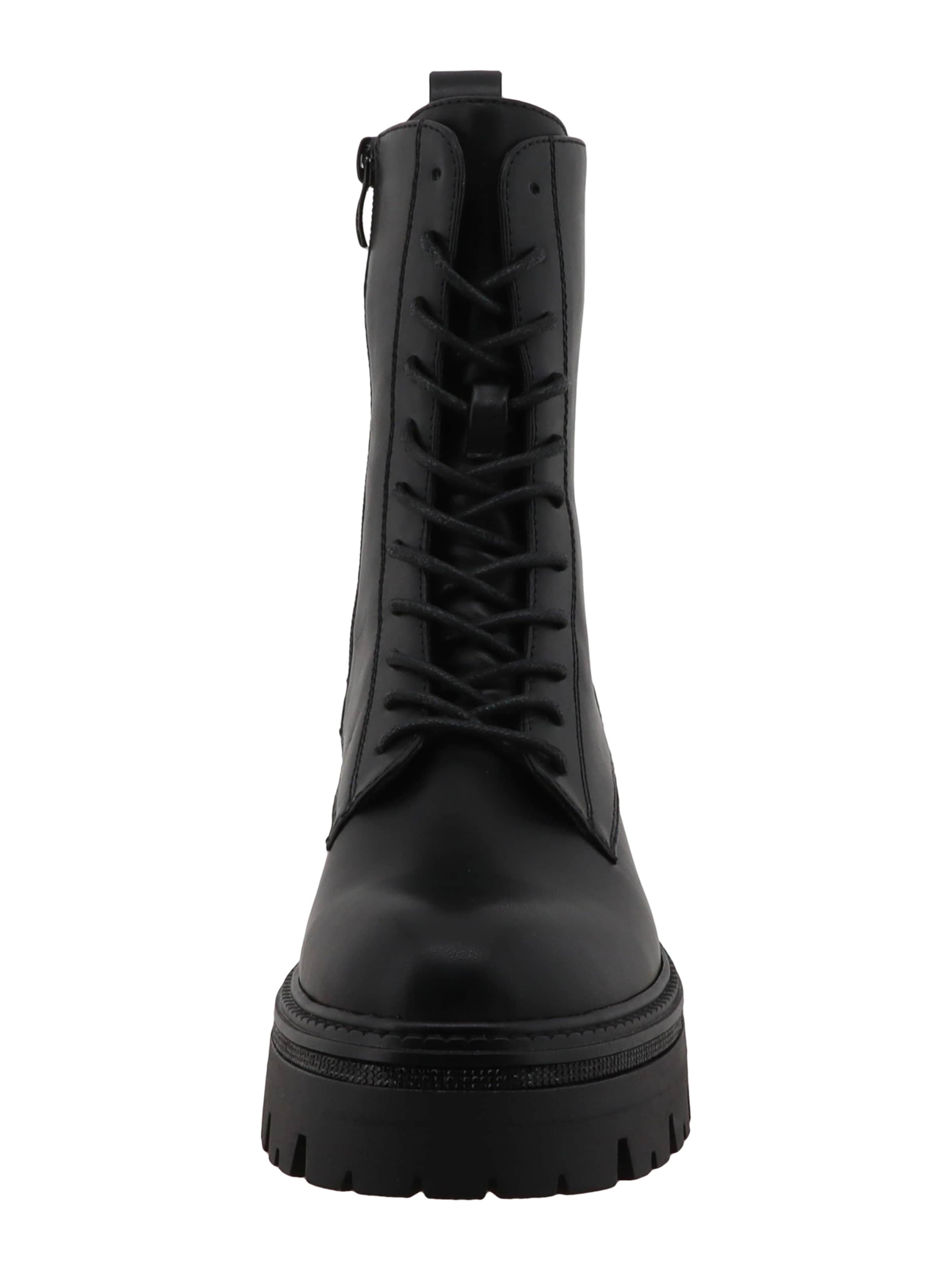 Bottines à lacets TOM TAILOR en noir