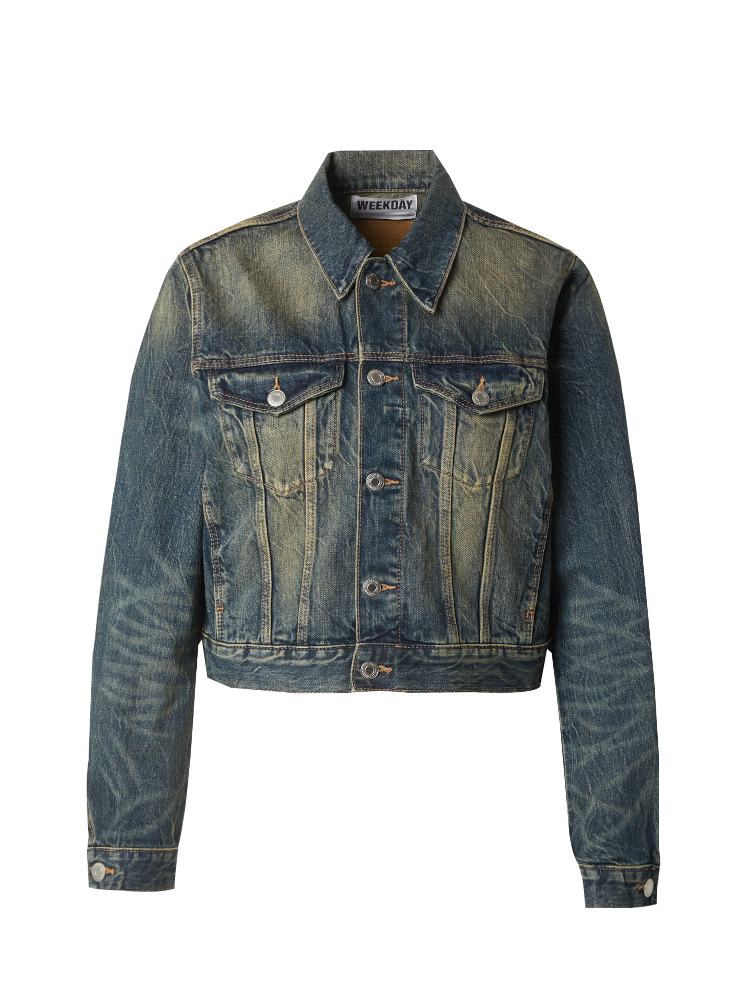 WEEKDAY Tussenjas in Blauw: voorkant