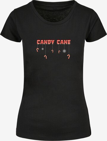 Merchcode Shirt 'Candy Cane' in Schwarz: predná strana