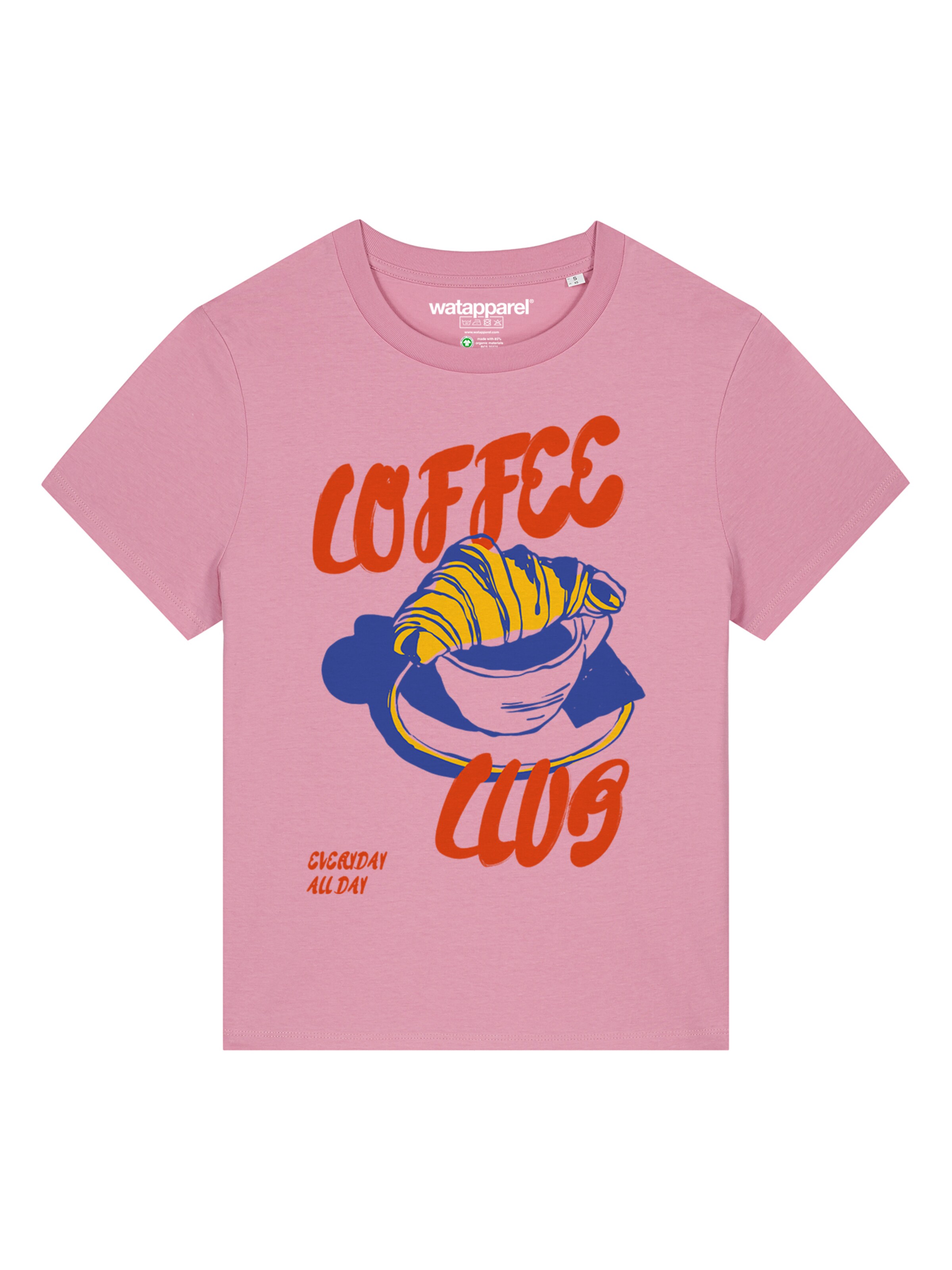 Watapparel Shirt 'Coffee Club' in Pink: front