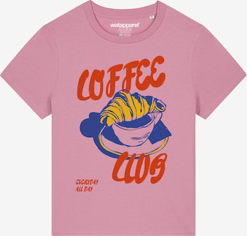 Watapparel T-Shirt 'Coffee Club' in Pink: Vorderseite