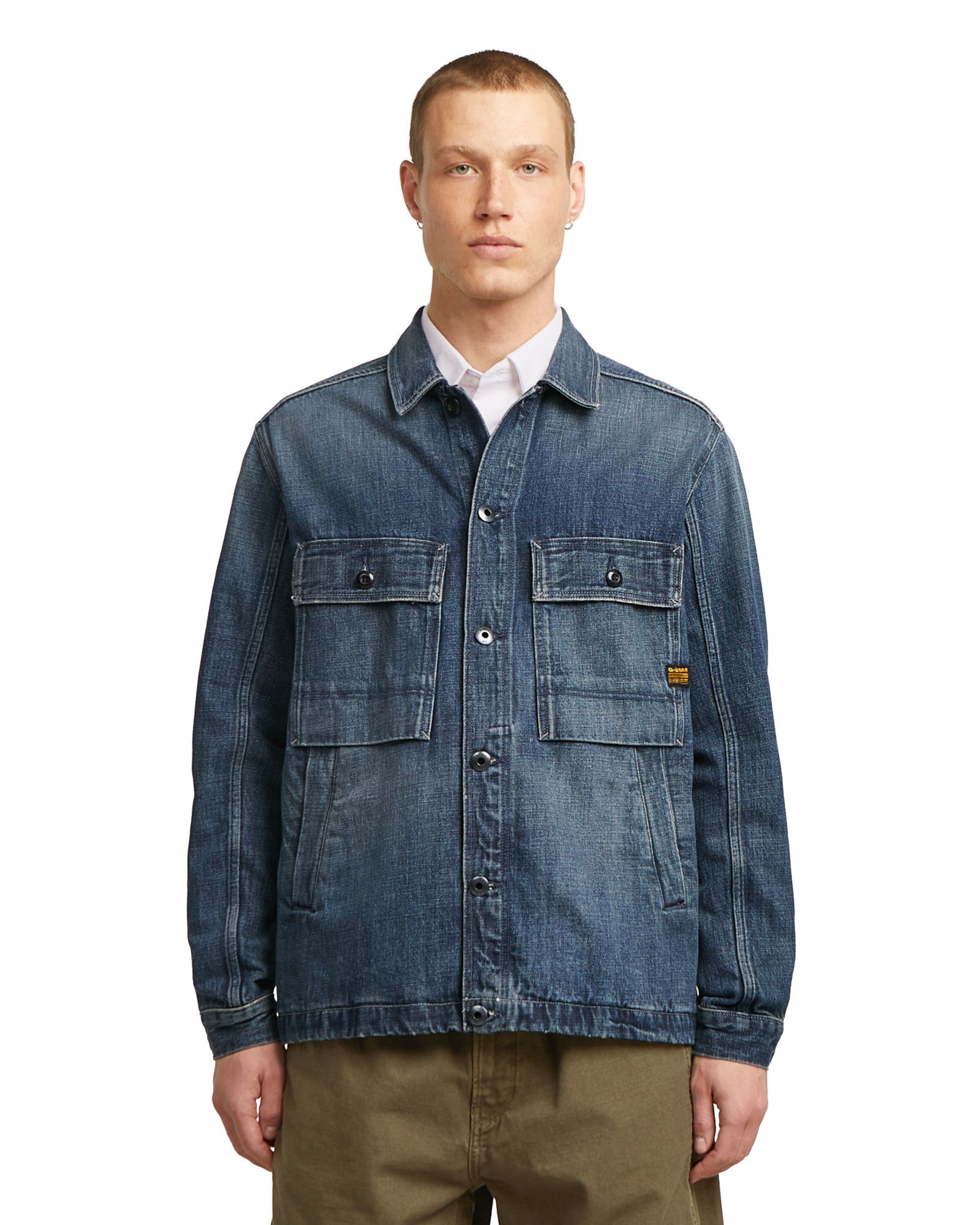 G-STAR Übergangsjacke 'The Mosa' in Blau: Vorderseite