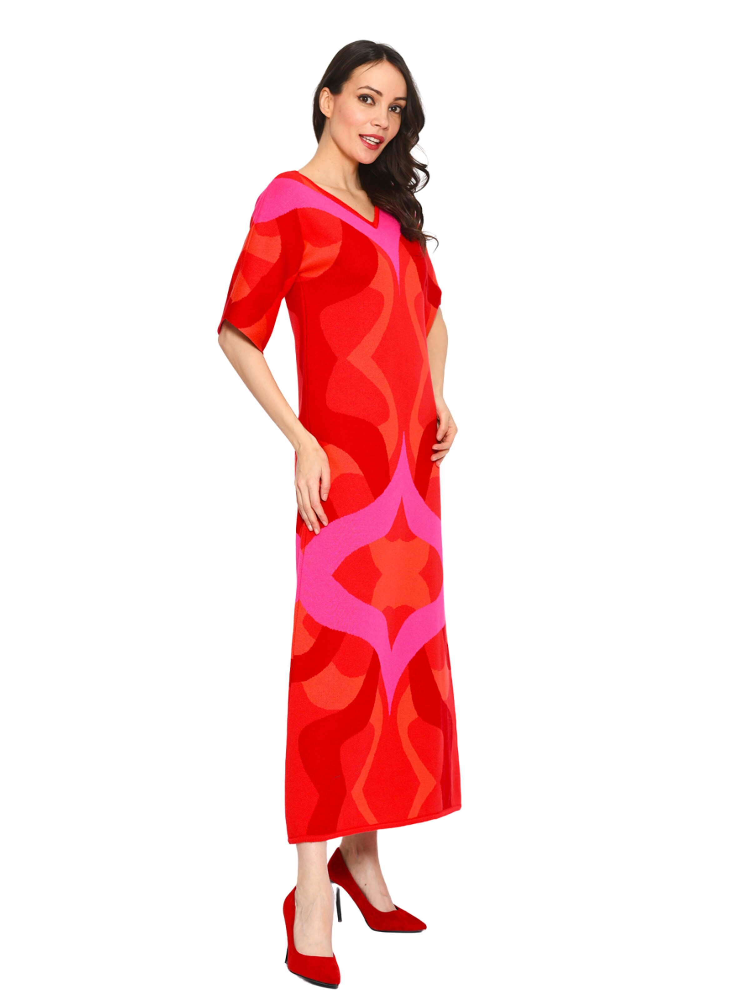 Csillag Zsuzsi - Vestido de punto 'Dreamgate - Tulip' en rojo