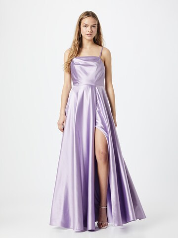 Robe de soirée Laona en violet : devant