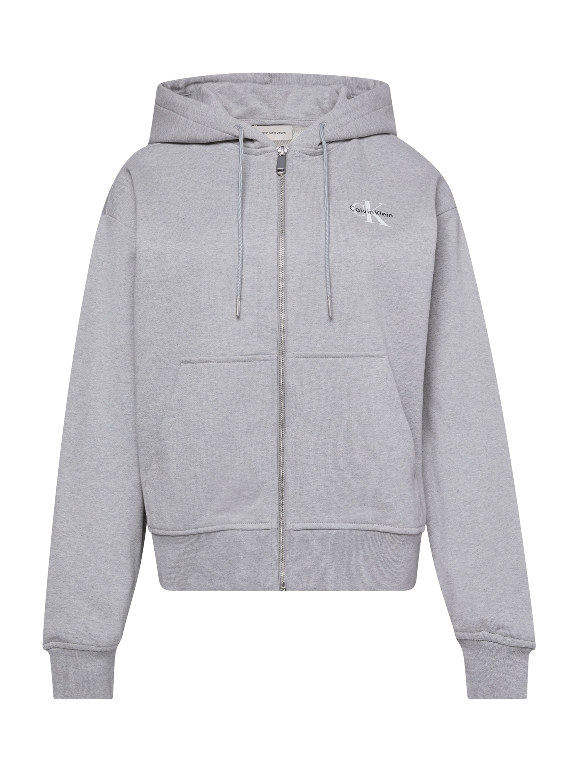 Calvin Klein Jeans Tepláková bunda - Sivá: predná strana