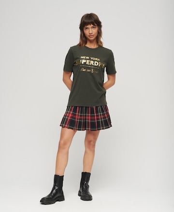 Superdry Тениска в зелено: отпред