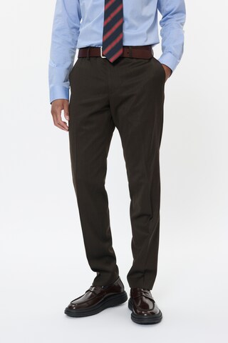 Matinique Regular Pantalon 'las' in Bruin: voorkant
