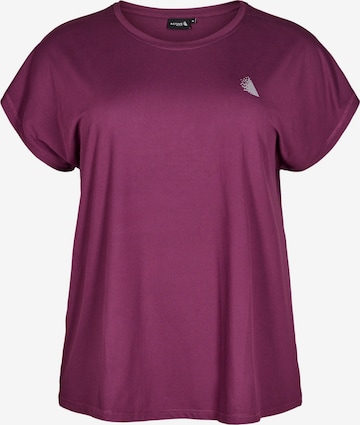 Active by Zizzi Функциональная футболка 'ABASIC' в Лиловый: спереди
