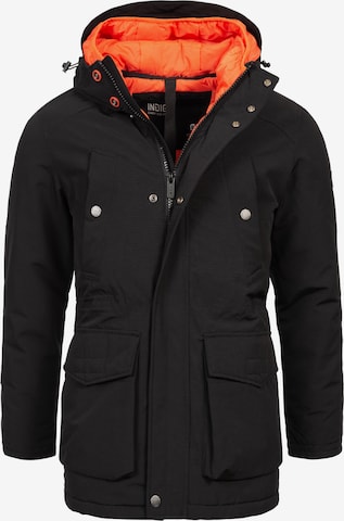 INDICODE JEANS Winter Parka in Black: front