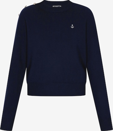 DreiMaster Maritim Pullover in Blau: Vorderseite