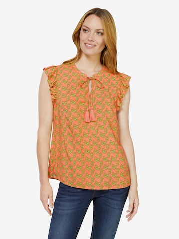 Camicia da donna di Linea Tesini by heine in arancione: frontale