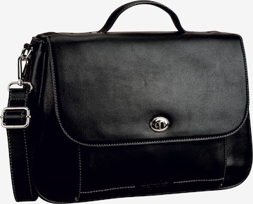LEONHARD HEYDEN Document Bag 'Nizza' in Black: front