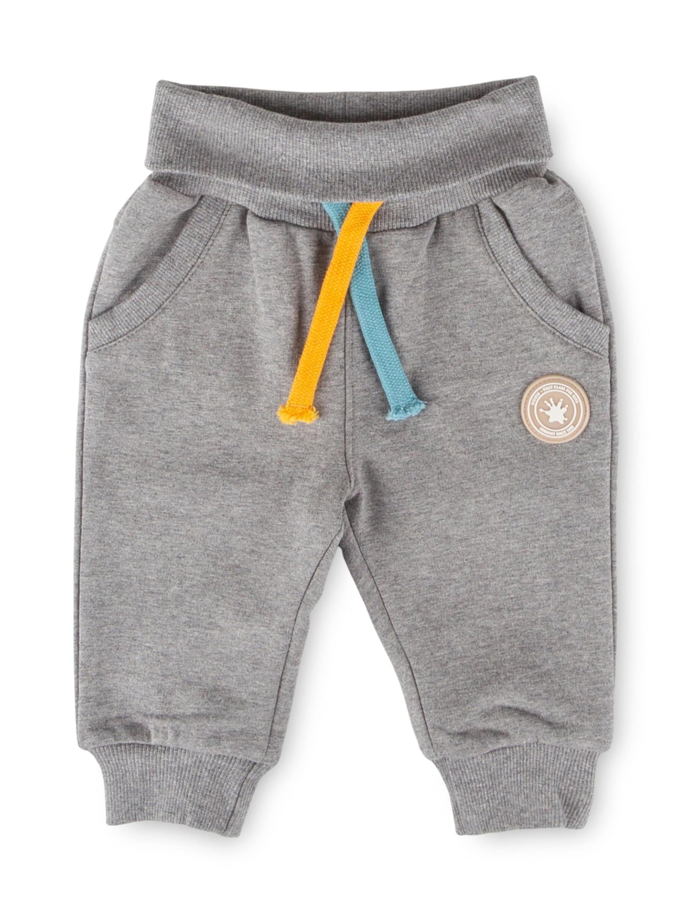 SIGIKID Regular Pants 'Sweathose Blue & Bright' in Grey: front