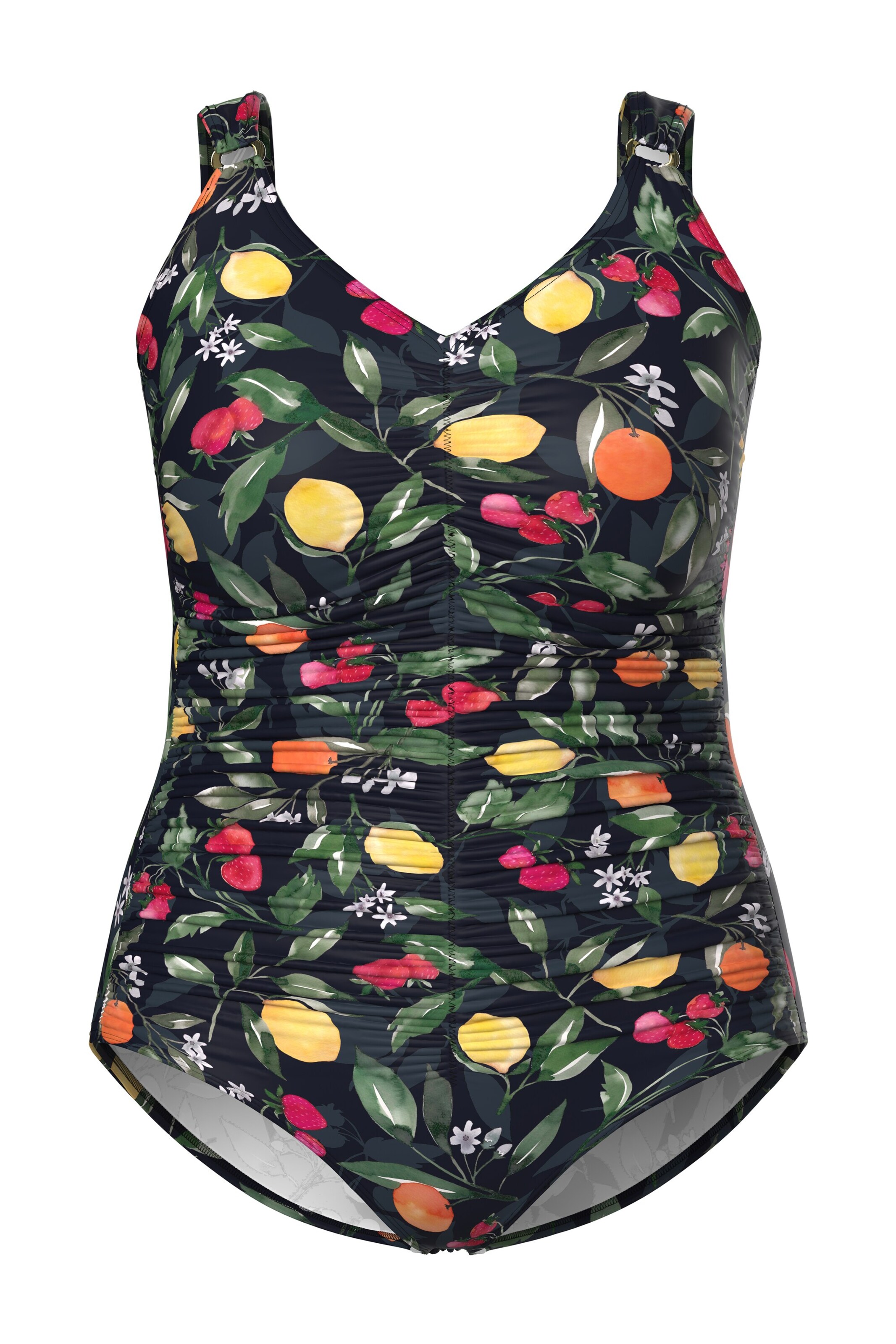 Ulla Popken Triangel Badpak in Zwart: voorkant