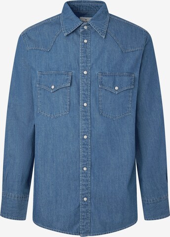 Pepe Jeans Regular fit Button Up Shirt 'CARSON' in Blue: front