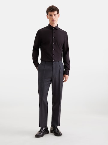 SEIDENSTICKER Slim Fit Hemd in Schwarz