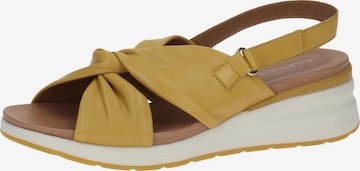 CAPRICE Sandals in Yellow: front