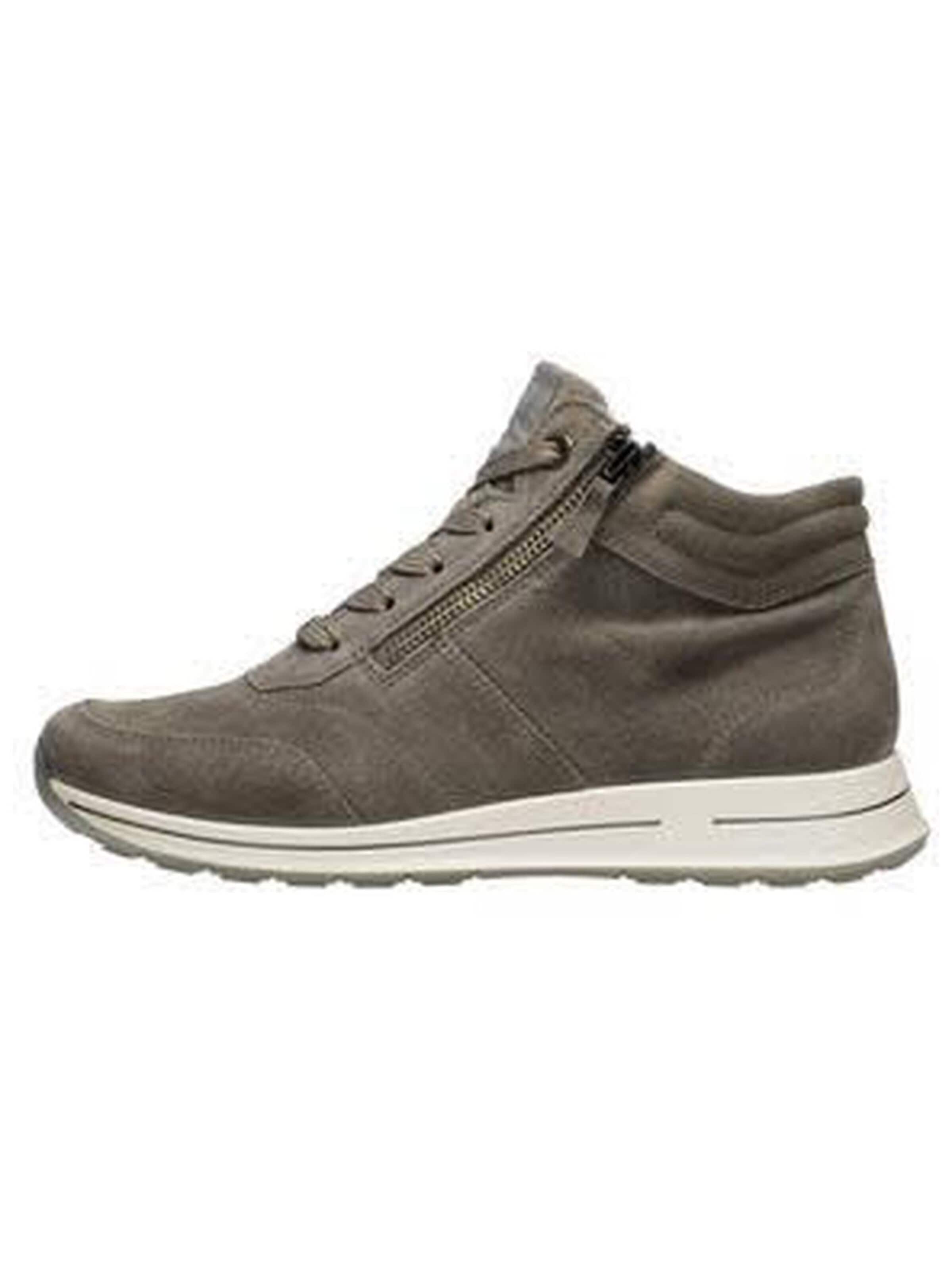 ARA Veterlaarzen 'Schnürstiefelette Damen 12-24808 95 Echtleder in grau' in Grijs: voorkant