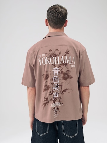 Next Comfort fit Button Up Shirt in Pink: front