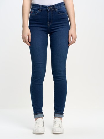 BIG STAR Skinny Jeans 'Clara' in Blauw: voorkant