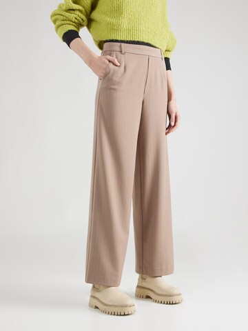 VILA Wide leg Pants 'VARONE' in Brown: front