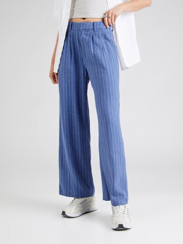 HOLLISTER Zvonové kalhoty Kalhoty se sklady v pase – modrá: přední strana