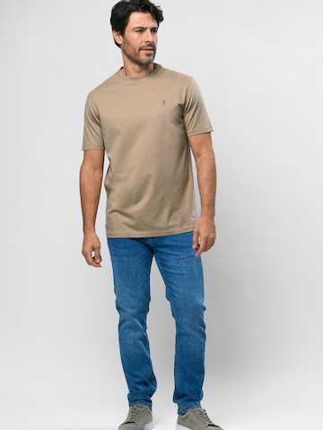 MCS Regular fit Overhemd 'MCFelix' in Beige