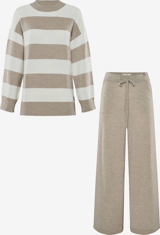 Abito da casa 'LOUNGEWEAR SET - Pullover Felia & Pants Frida' di YOU LOOK PERFECT in grigio: frontale