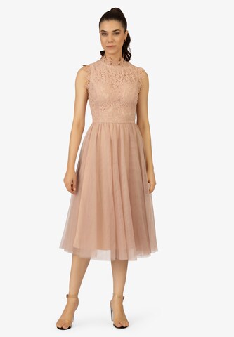 APART Evening Dress in Beige: front