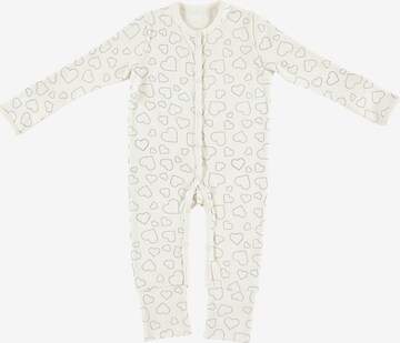 ALVI Pajamas 'Hearts' in White: front