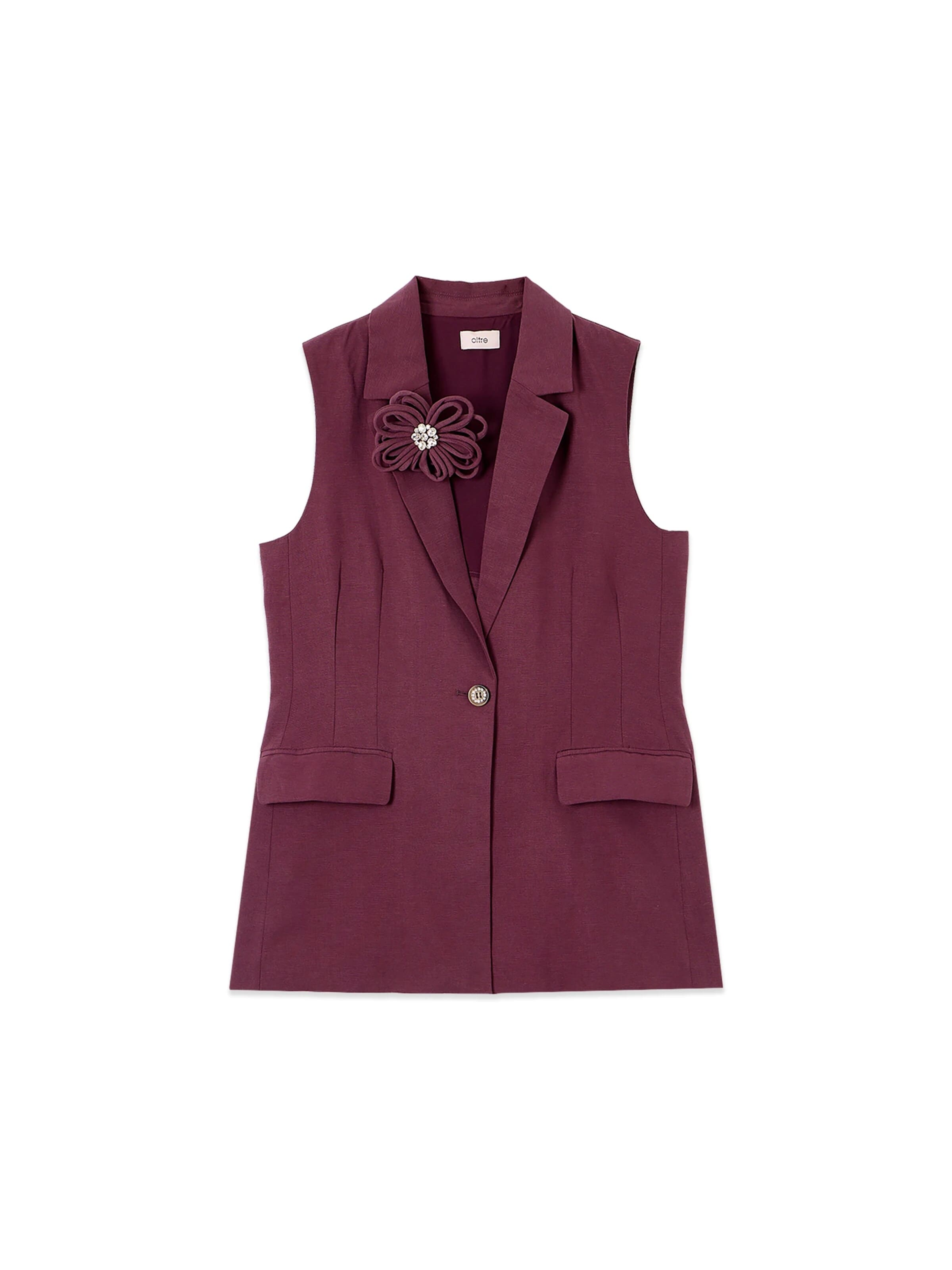 Gilet da completo di oltre in rosso: frontale