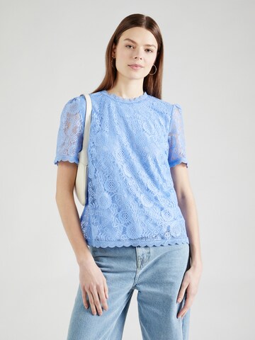 PIECES Blouse 'OLLINE' in Blauw: voorkant