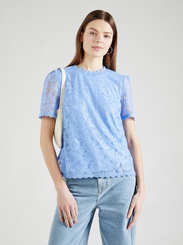 PIECES Blouse 'OLLINE' in Blauw: voorkant