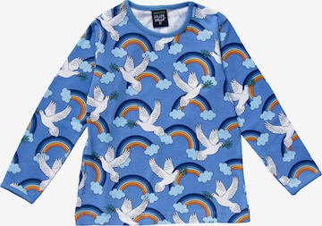 Villervalla Shirt 'Regenbogen Peace' in Blau: Vorderseite