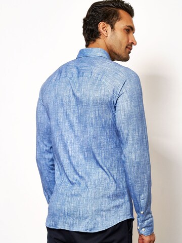 DESOTO Slim fit Button Up Shirt 'Kent' in Blue