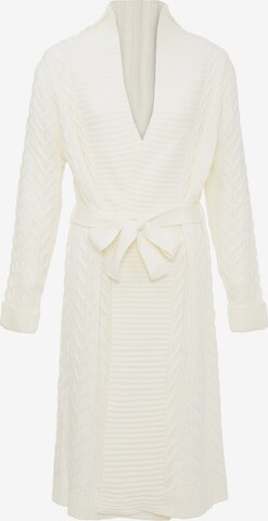 aleva Knit Cardigan in White: front