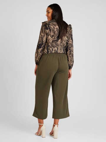 Z-One Boot cut Pleat-front trousers 'Ar44iane' in Green