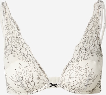 Women' Secret Triangle Bra in Beige: front